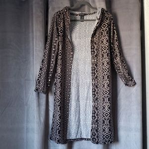 Tribal Maxi Hooded Cardigan